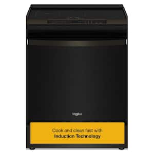 30 in. 4 Elements Slide-In Induction Range in Black Stainless with No Preheat Air Fry