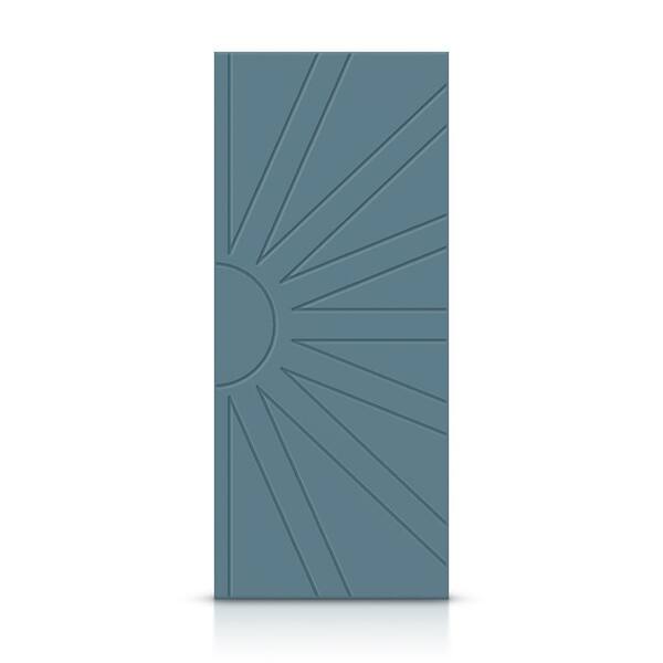 CALHOME 24 in. x 80 in. Hollow Core Dignity Blue Stained Composite MDF Interior Door Slab