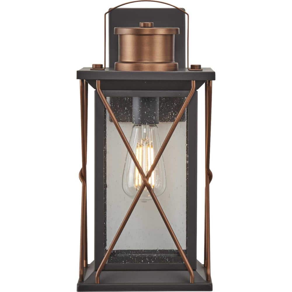 Antique Bronze 16" Dimmable Lantern with Clear Seeded Glass