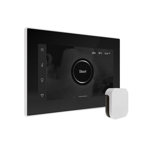 Bliss Max Steam Shower Control Package with iSteamX Control and Steamhead in Black White