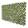 Expandable Indoor/Outdoor Brown PVC Trellis with Gardenia Leaf