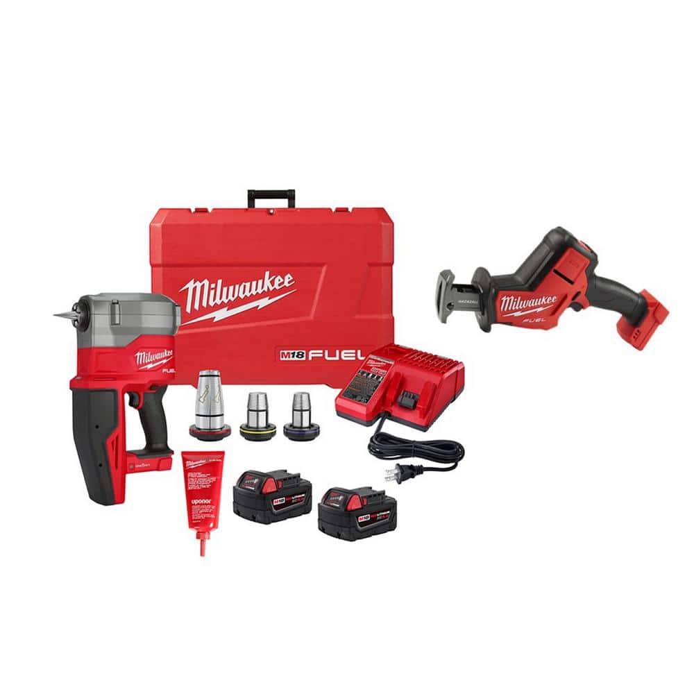 Milwaukee M18 Fuel 18-Volt Lithium-Ion Brushless Cordless 1/2 in. in. Expansion  Tool Kit with M18 Fuel Hackzall Saw (2-Tool) 2932-22XC-2719-20 The Home  Depot