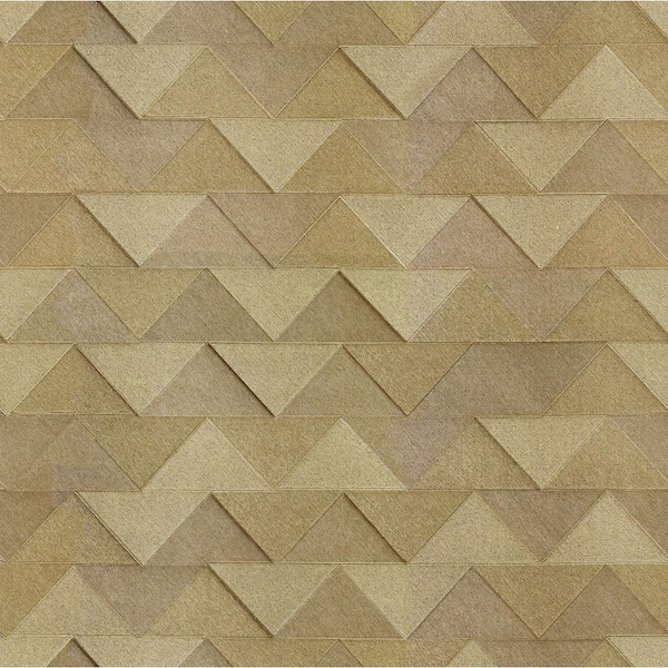 Fine Decor Matrix Gold Triangle 20.5 in. x 33 ft. Unpasted Peelable Vinyl Wallaper