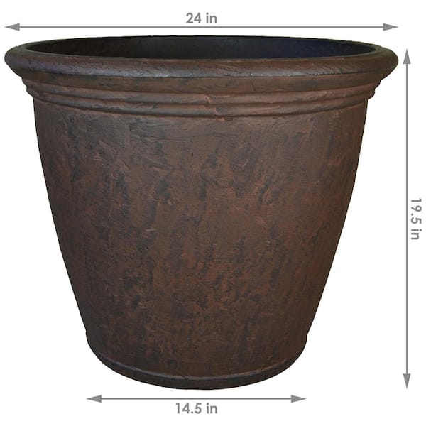 planter pot wheels Hangapot™ Space Saving 5' Plant Stand on Wheels - Handcrafted Douglas Fir/  16 Clay Pot Hangers