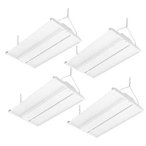 4-Pack 2ft. 800-Watt Equivalent White Integrated LED Dimmable High Bay Light, 120-277-Volt 22950Lumens 2CCT 4000K 5000K