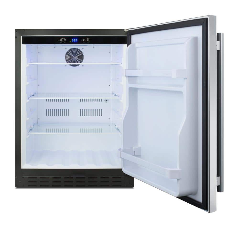 Summit 4.2 Cubic Feet Stainless Steel Undercounter Refrigerator