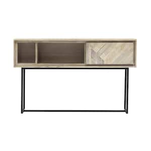 Peridot 51 in. L Natural Color 31.5 in. H Rectangular Acacia Console Table
