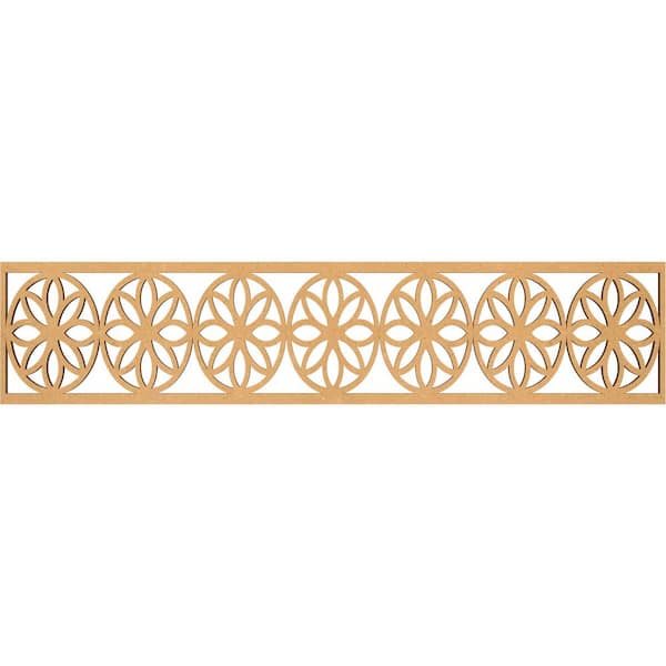 Ekena Millwork Blume Fretwork 0.375 in. D x 46.75 in. W x 10 in. L MDF Wood Panel Moulding