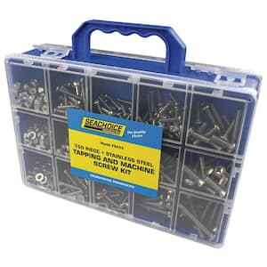 Seachoice KP6945SC Tapping and Machine Screw Kit - 750 Piece