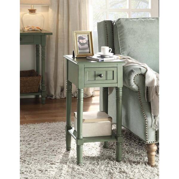 4D Concepts Simplicity Cottage Green End Table