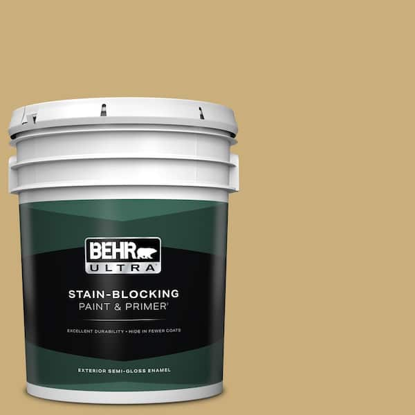 BEHR ULTRA 5 gal. #PPU6-16 Cup Of Tea Semi-Gloss Enamel Exterior Paint & Primer