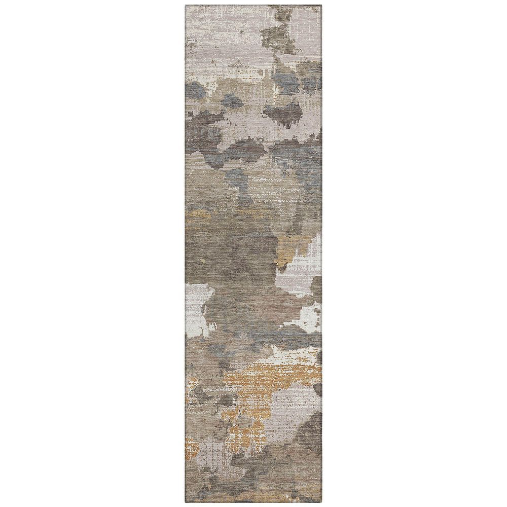 Chantille Machine Washable Indoor/Outdoor Abstract ACN2434 Brown 2 ft. x 7 ft. Runner Rug price history on PriceWatchPro
