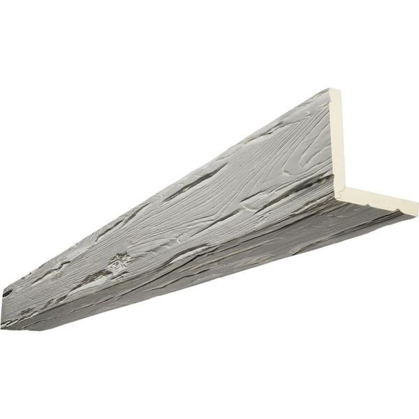 Ekena Millwork Endurathane 8 in. H x 4 in. W x 22 ft. L Riverwood Cashmere Faux Wood Beam