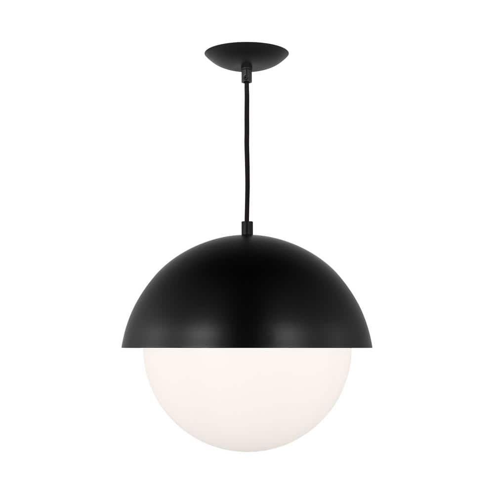 Hyde 1-light Midnight Black Large Statement Pendant Light with Opal Glass Shade price history on PriceWatchPro