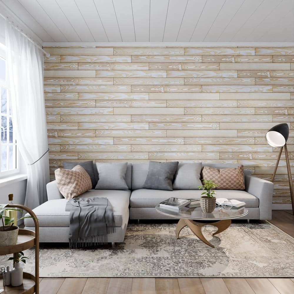 Distressed Pine 4 ft. Smooth Rustic Wall Planks