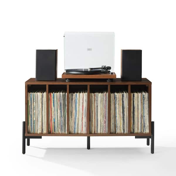 Greenwich Walnut Medium Record Storage Console