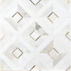 Verona Gold Pattern 11.85 in. x 11.85 in. x 8mm Multi-Surface Mesh-Mounted Mosaic Tile (9.8 sq. ft./Case)