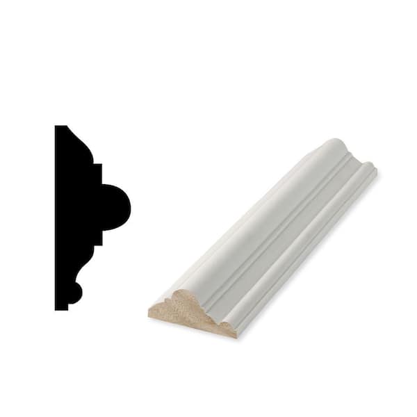 Woodgrain Millwork WP 300 1-1/16 in. x 3 in. x 96 in. Primed Finger-Jointed Chair Rail Moulding