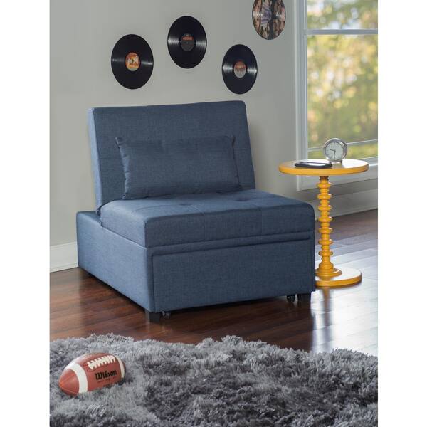 Powell Company Brooks 31 In W Blue Polyester Twin Sofa Bed Hd1155s19bl Blue Polyester Twin Sofa Bed, Twin Wales Convertible Sofa Bed Blue Powell Company