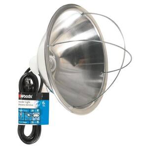 250-Watt 6 ft. 18/2 SJTW Incandescent Brooder Work Light and Heat Lamp with 10.5 in. Reflector and Bulb Guard