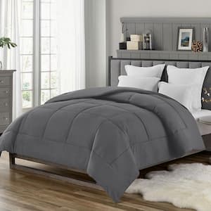 Full Size All Season Ultra Soft Down Alternative Single Comforter, Gray