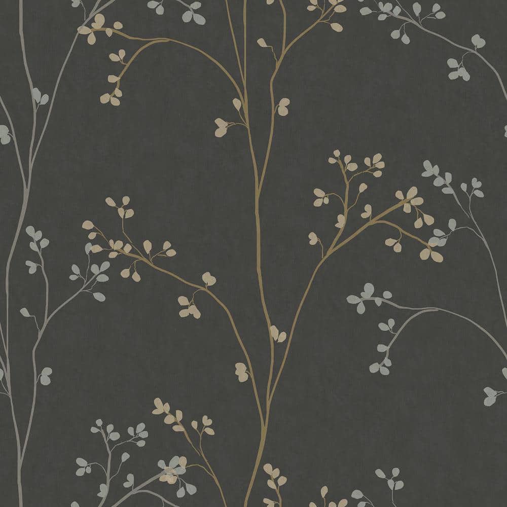 20.50 in. W x 216 in. H Black Blossom Stripe Peel and Stick Wallpaper price history on PriceWatchPro
