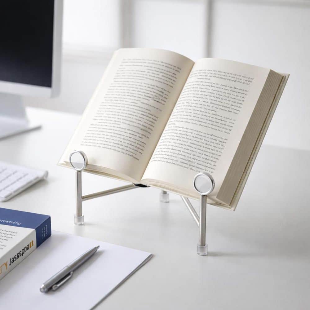 Silver 7.75 in. x 9.75 in. Metal and Acrylic Small Easel Stand