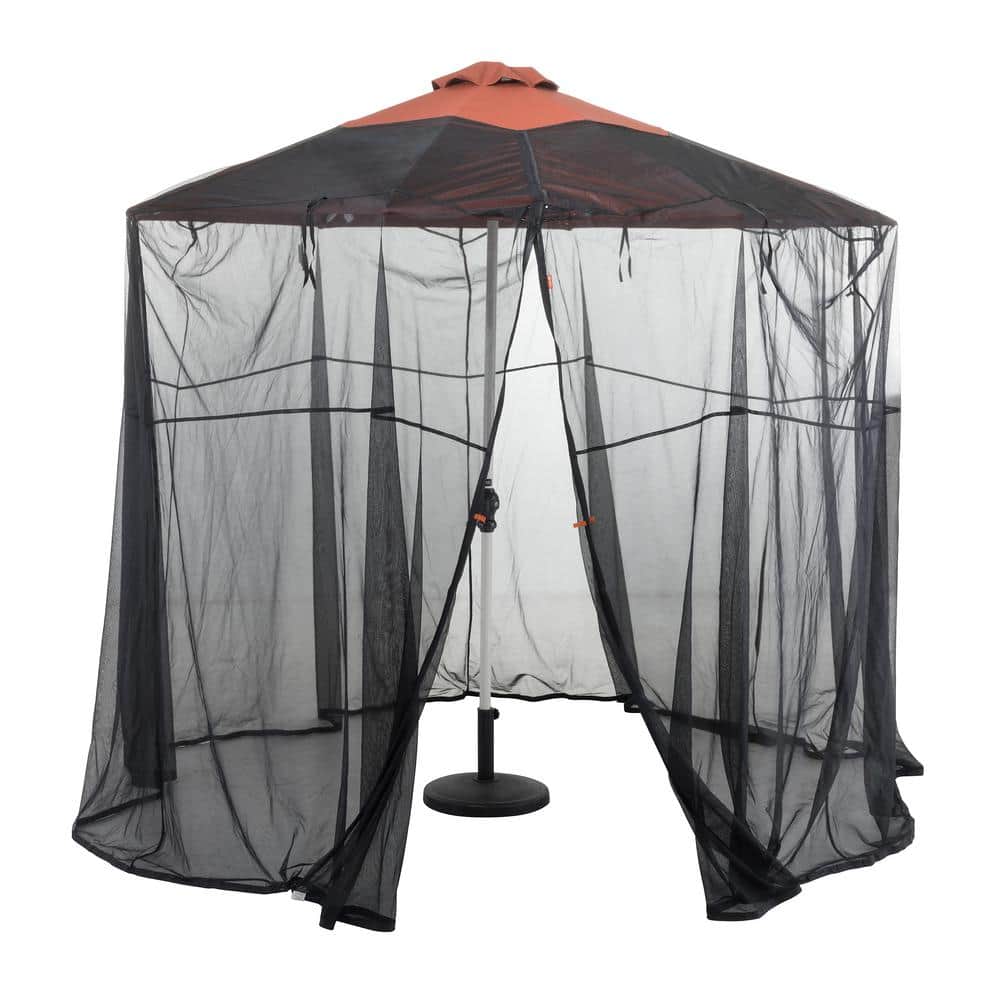 Outdoor Umbrella Mosquito Netting Cover Single Door for Umbrellas Patio Deck