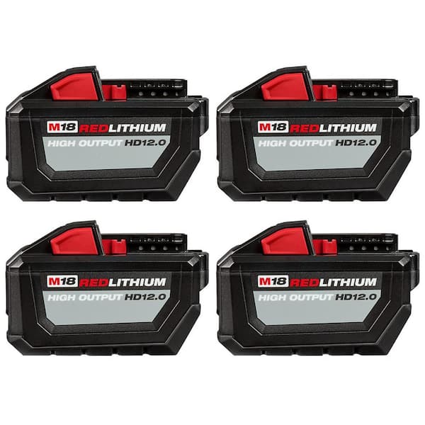 Milwaukee M18 18-Volt Lithium-Ion High Output 12.0Ah Battery Pack  48-11-1812 - The Home Depot