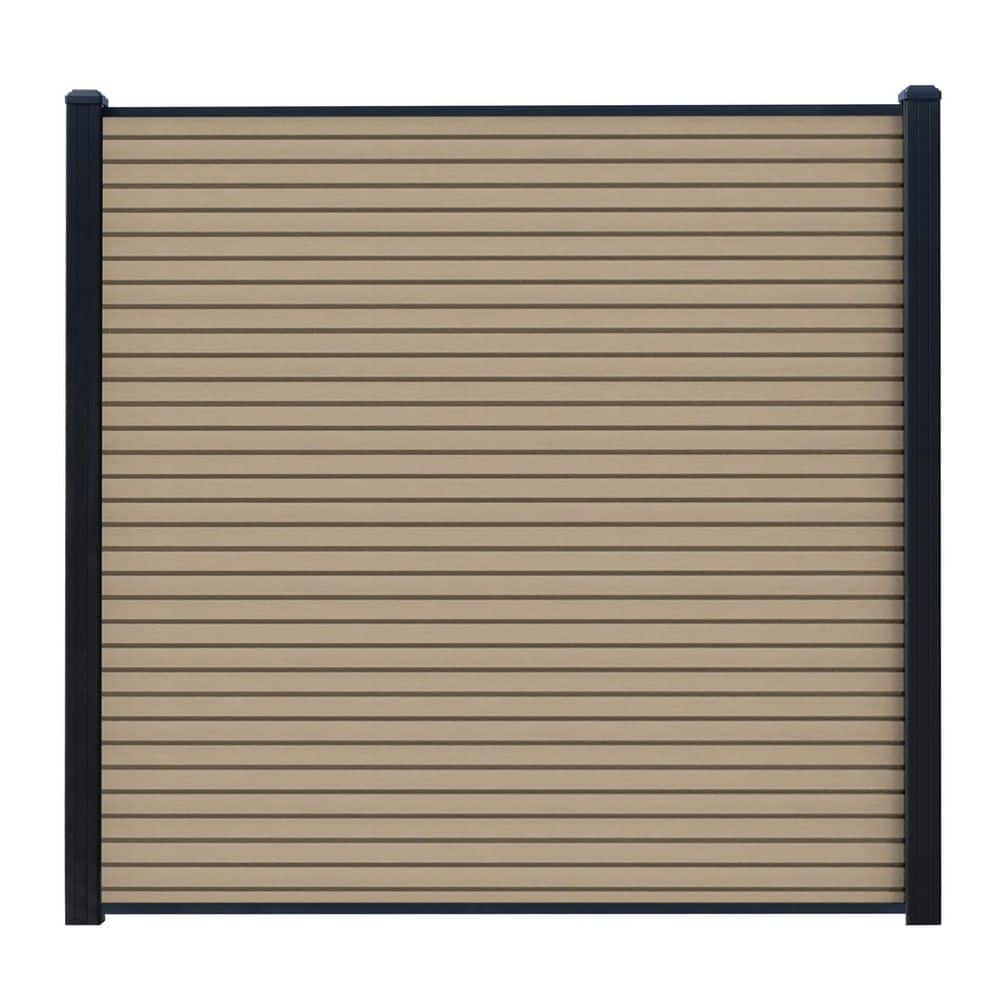 6ft. x 6ft. Composite Fluted Board Fence Panel Dover Sand (12-Pack) price history on PriceWatchPro