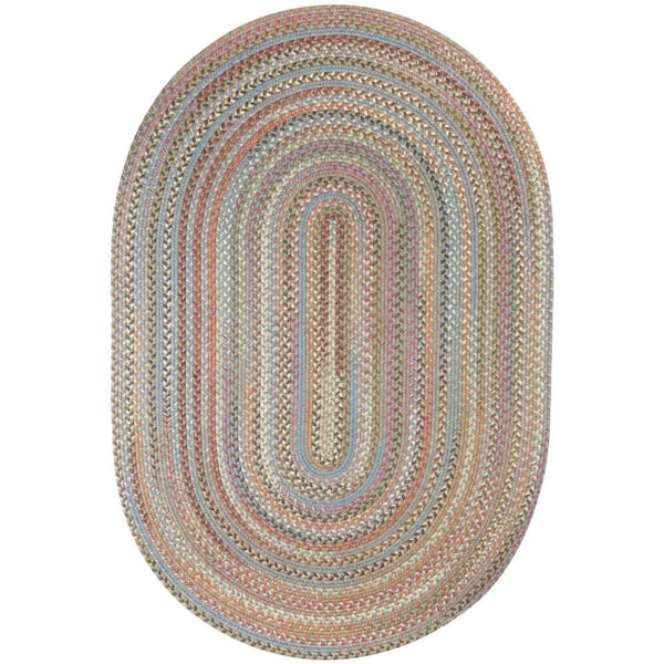 Greenwich Seaweed Multi 3 ft. x 5 ft. Oval Indoor Braided Area Rug