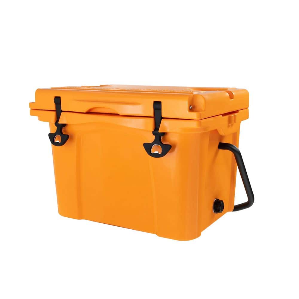 25 Qt Portable Insulated Hard Cooler with Bottle Opener and Cup Holder for Outdoor Camping Orange price history on PriceWatchPro