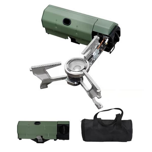 onlyfire Foldable Compact Butane Portable Stove in Green with Storage Bag for Picnic, Backpacking Hiking, Outdoor Patio, RV Trip