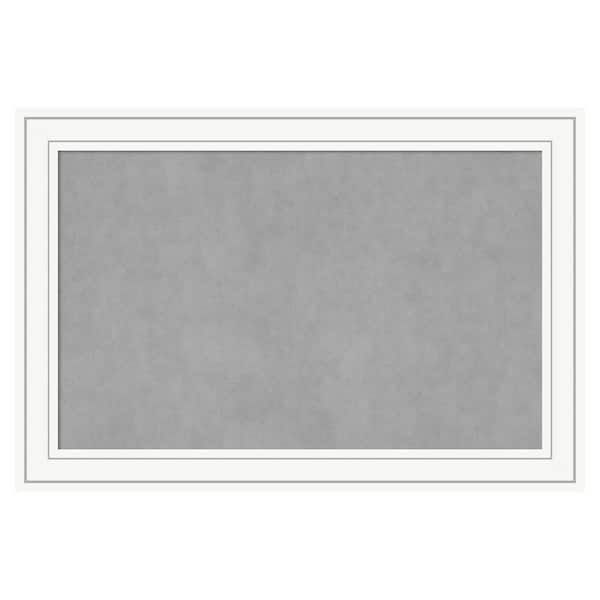 Amanti Art Craftsman White 37 in. x 25 in. Framed Magnetic Board