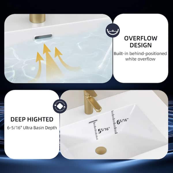 Zeafive Tor 72 in. W x 22 in. D Solid Surface Cultured Marble