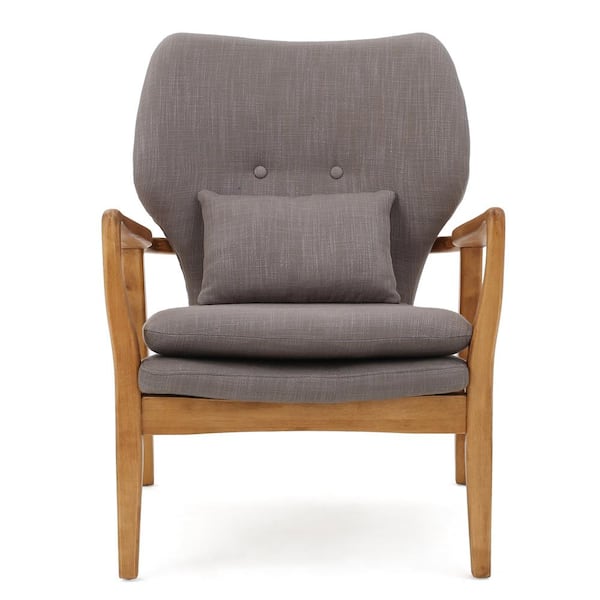 timber and fabric armchair