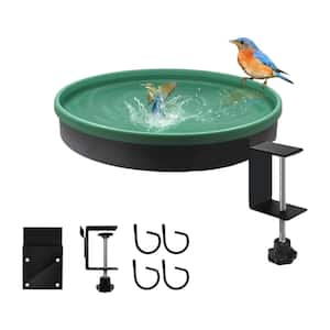 Green Metal 75W Heated Bird Bath, Feeder with Detachable Bird Bath Bowl for Easy Cleaning