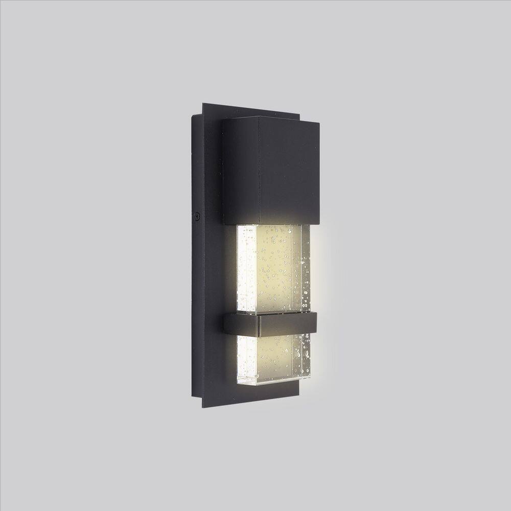 Venecia Matte Black 10" Height Direct Wired LED Outdoor Sconce