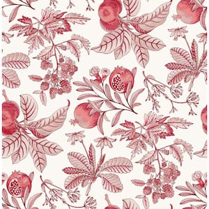 Cecilia Red Fruit Matte Non Woven Wallpaper Sample