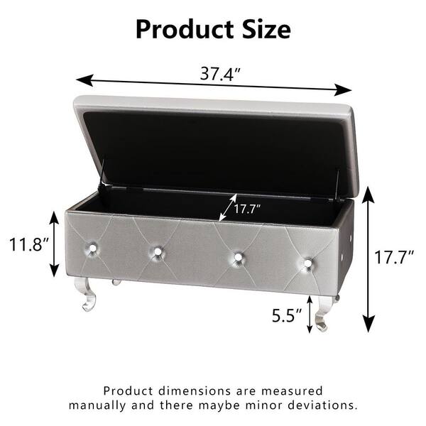 Silver Storage Chest With Legs Dandk Organizer