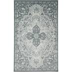 Emiko Gray 8 ft. x 10 ft. Ornamental Area Rug