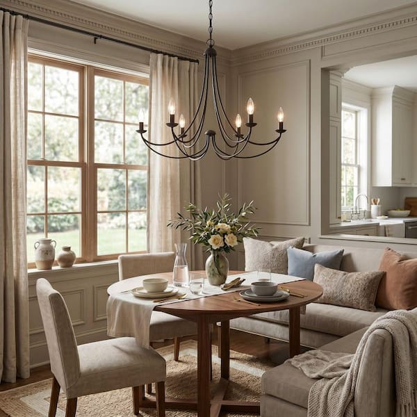 Quoizel Mirren 6-Light Imperial Bronze Candle-Style Chandelier