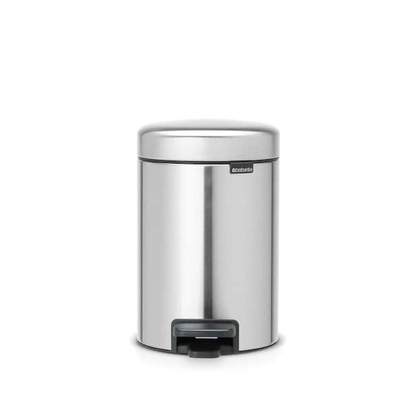 Brabantia NewIcon 0.8 gal. Matte Steel Fingerprint Proof Step-On Trash Can