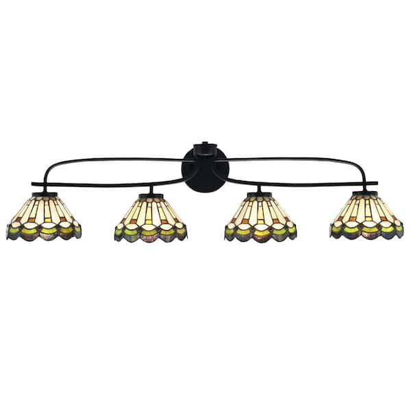 Unbranded Olympia 38.75 in. 4-Light Matte Black Vanity Light