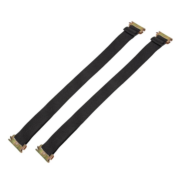 28 in. to 48 in. W x 3/4 in. L Adjustable Track E-Track and X-Track Bungee Cord - 2 pk