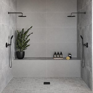 Poetry Stone Rectangle 24 in. x 48 in. Matte Grey Porcelain Tile (15.49 sq. ft./Case)