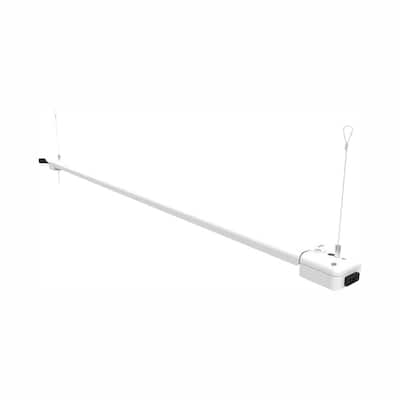4 ft. 88-Watt Equivalent Integrated LED Utility White Shop Light with Pull Chain, Bright White