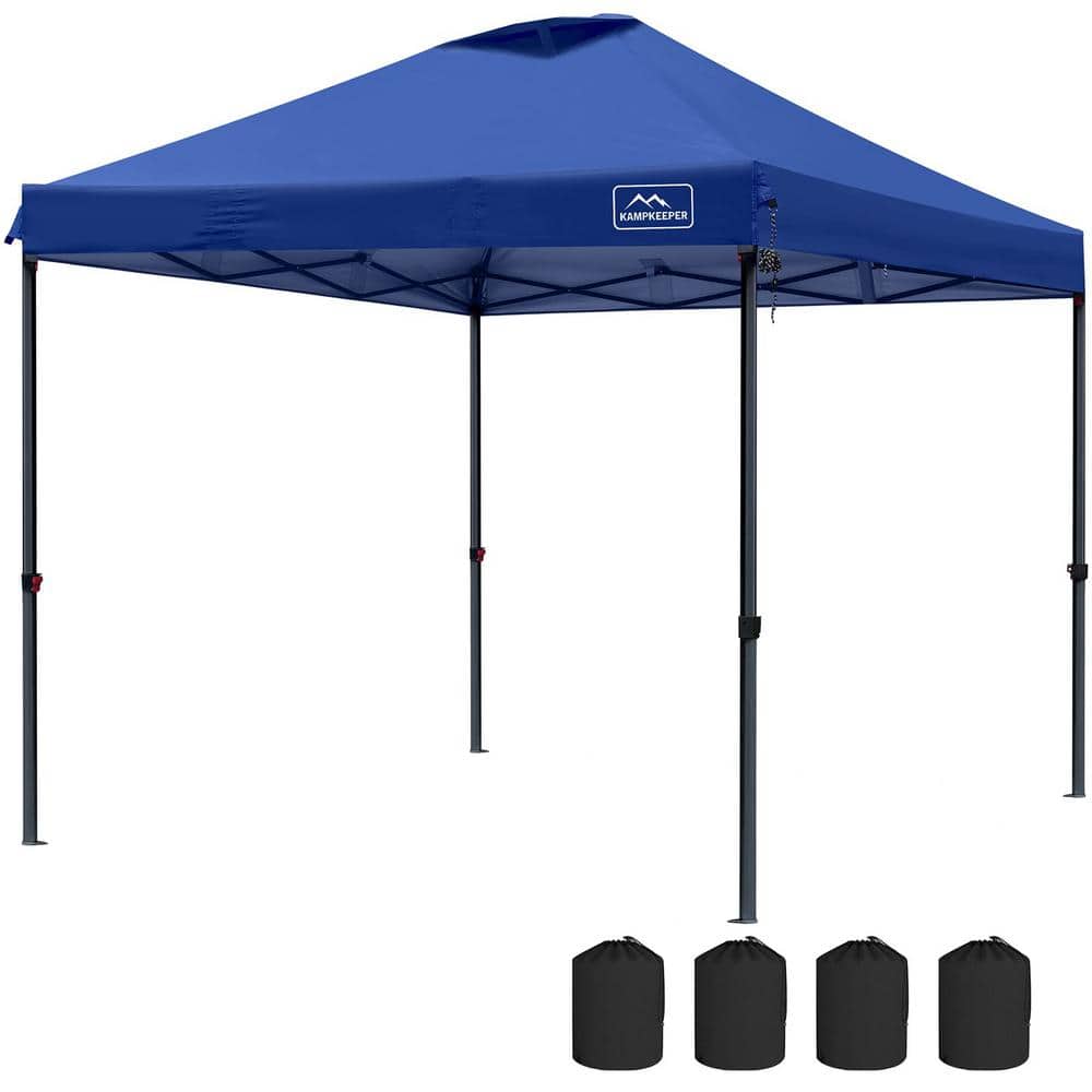 Cesicia Navy Blue 10 ft. x 10 ft. Waterproof PopUp Canopy Tent with 3