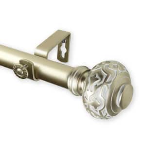 Maple 28 in. - 48 in. Adjustable 1 in. Dia Single Curtain Rod in Gold