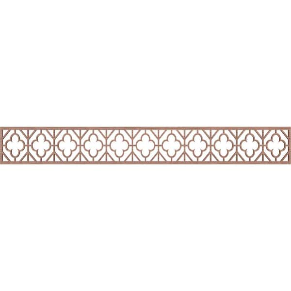 Ekena Millwork Hazelton Fretwork 0.25 in. D x 46.5 in. W x 6 in. L Walnut Wood Panel Moulding